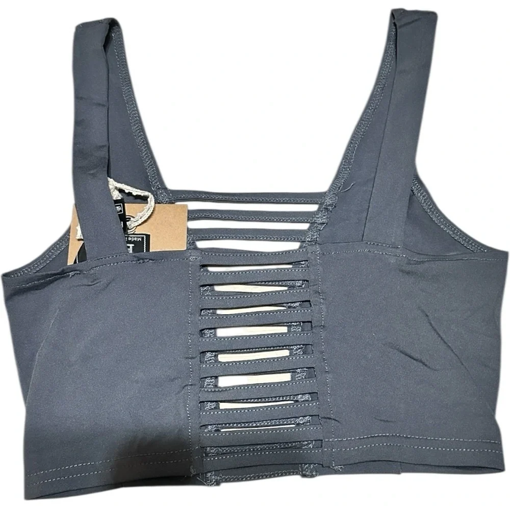 Gray Strappy Bralette Women's Size Small - Picture 7 of 9